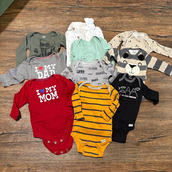 Baby Boy long sleeve bodysuit bundle - Picture 1 of 4
